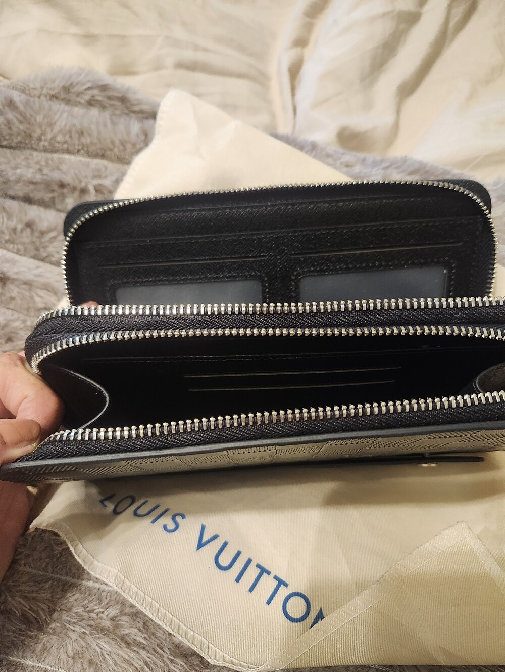 Black Monogram Wallet - Picture 2 of 4